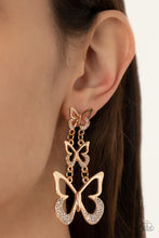 Load image into Gallery viewer, Paparazzi - Flamboyant Flutter - Gold Earring