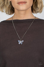 Load image into Gallery viewer, Paparazzi - Free-Flying Flutter - Blue Necklace