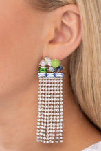 Load image into Gallery viewer, Paparazzi - Horizontal Hallmark - Blue Earrings