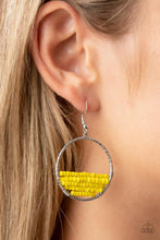 Load image into Gallery viewer, Paparazzi - Head-Over-Horizons - Yellow Earrings
