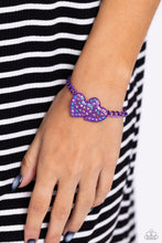 Load image into Gallery viewer, Paparazzi - Lovestruck Lineup - Purple Bracelet
