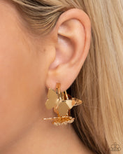 Load image into Gallery viewer, Paparazzi - No WINGS Attached - Gold Earrings
