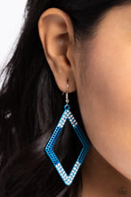 Load image into Gallery viewer, Paparazzi - Eloquently Edgy - Blue Earrings
