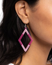 Load image into Gallery viewer, Paparazzi - Eloquently Edgy - Pink Earrings
