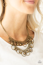 Load image into Gallery viewer, Paparazzi - Warning Bells - Brass Necklace
