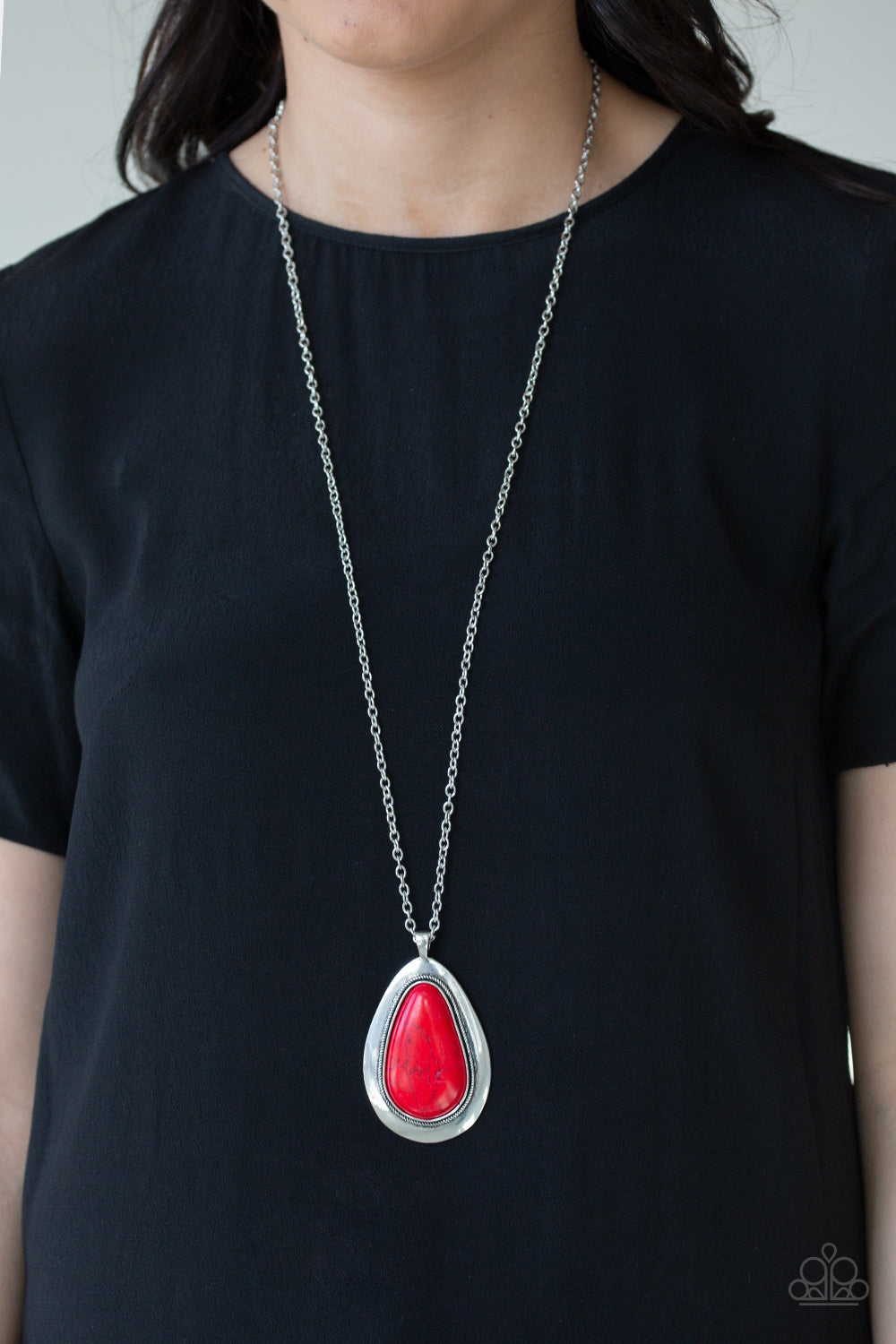 Paparazzi - BADLAND To The Bone - Red Necklace