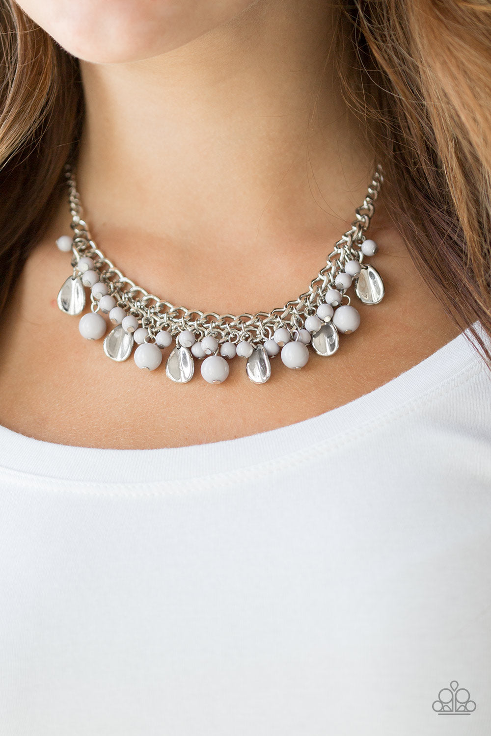 Paparazzi - Summer Showdown - Silver Necklace