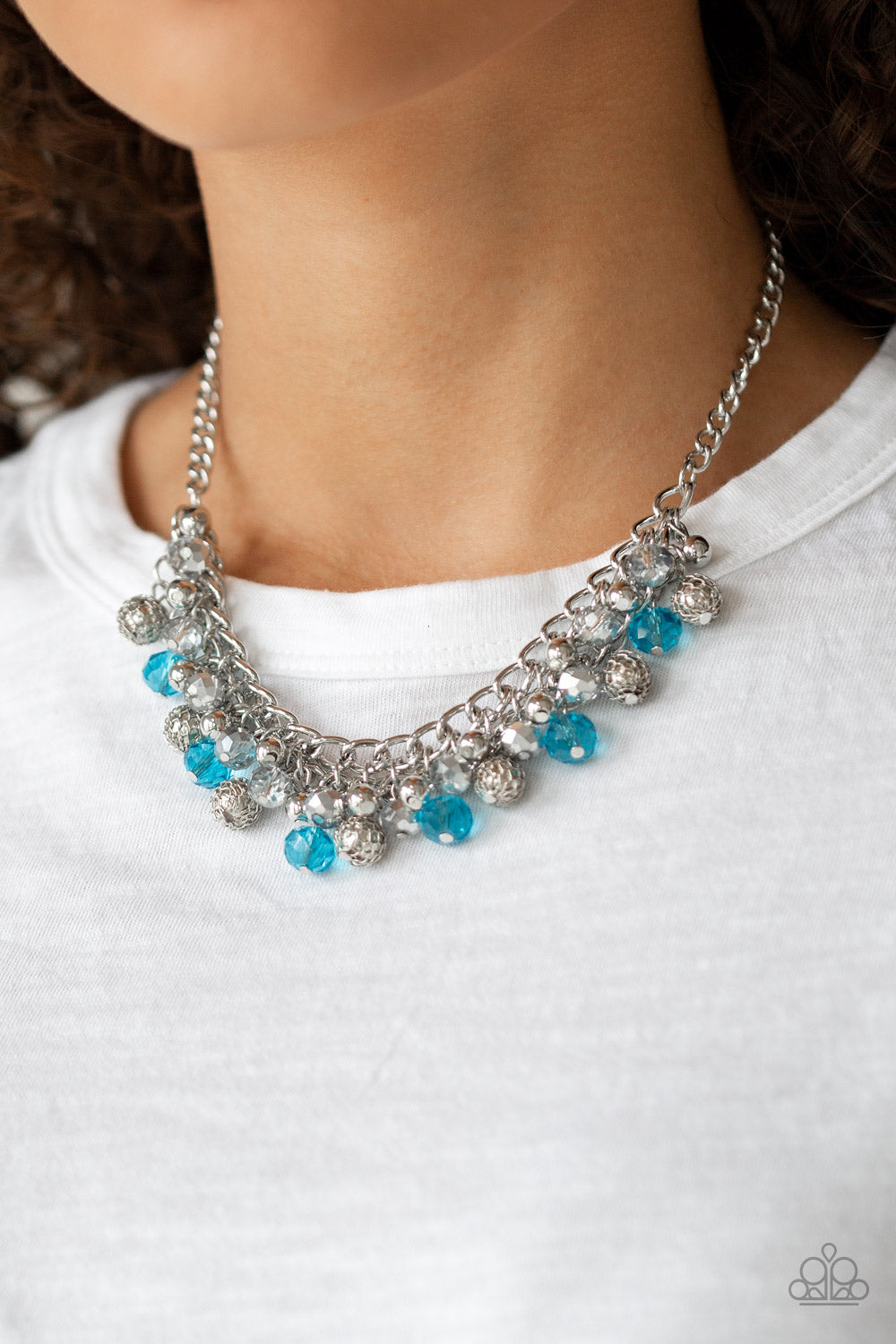 Paparazzi - Party Spree - Blue Necklace