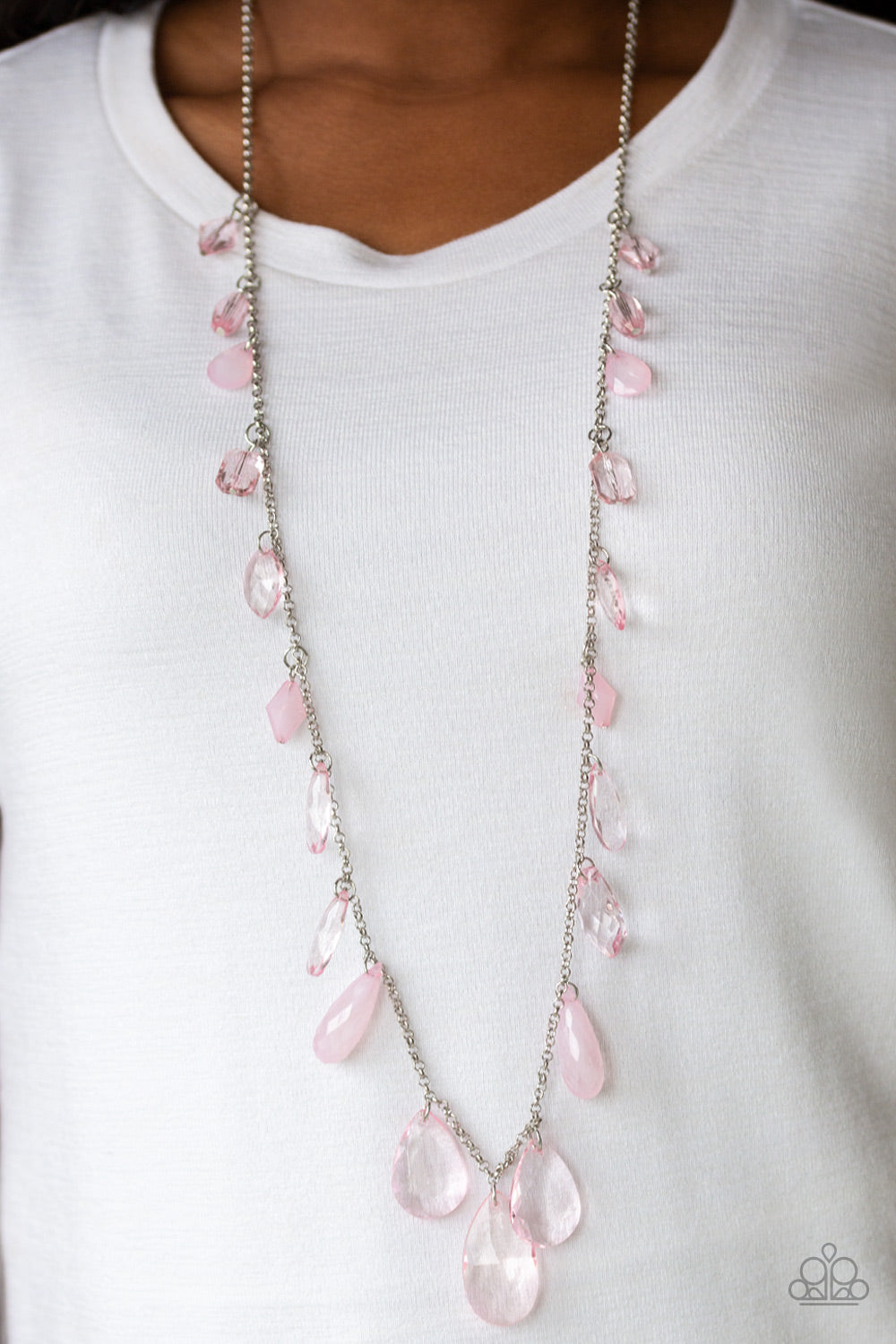 Paparazzi - GLOW And Steady Wins The Race - Pink Necklace