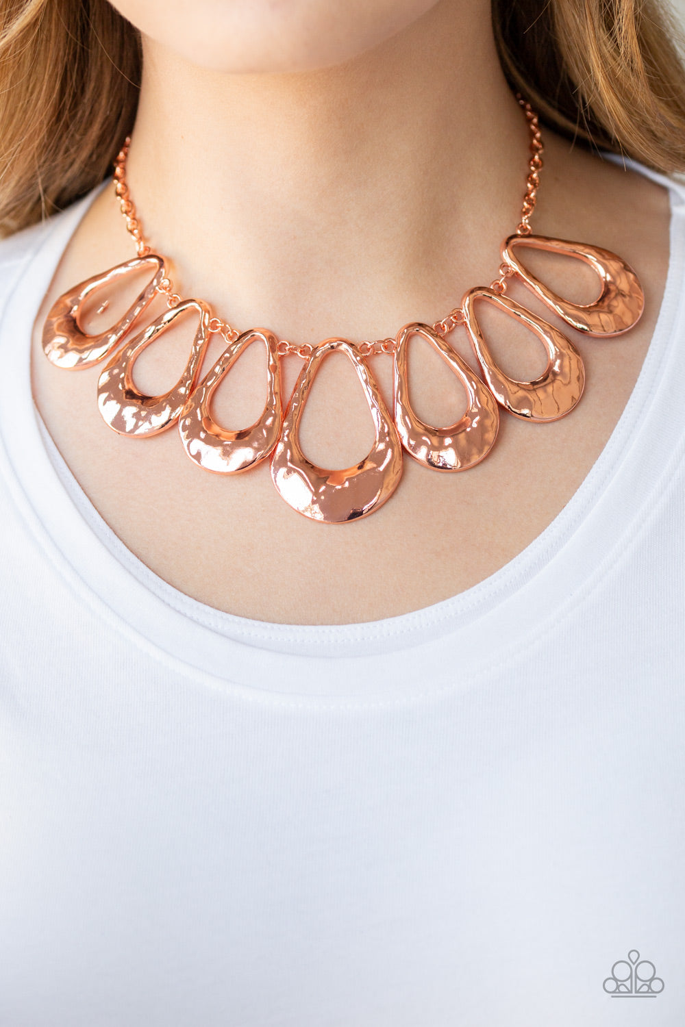 Paparazzi - Teardrop Envy - Copper Necklace