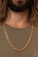 Load image into Gallery viewer, Paparazzi - Steel Trap - Gold Necklace
