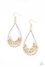 Load image into Gallery viewer, Paparazzi - Off The Blocks Shimmer - Gold Earrings
