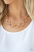 Load image into Gallery viewer, Paparazzi - HAUTE-ly Contested - Gold Necklace
