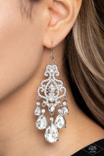 Load image into Gallery viewer, Paparazzi - Queen Of All Things Sparkly - White Earring
