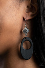 Load image into Gallery viewer, Paparazzi - Retro Reveal - Black Earrings
