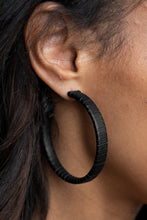 Load image into Gallery viewer, Paparazzi - Leather-Clad Legend - Black Earrings
