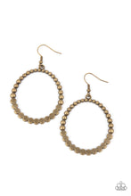 Load image into Gallery viewer, Paparazzi - Rustic Society - Brass Earrings
