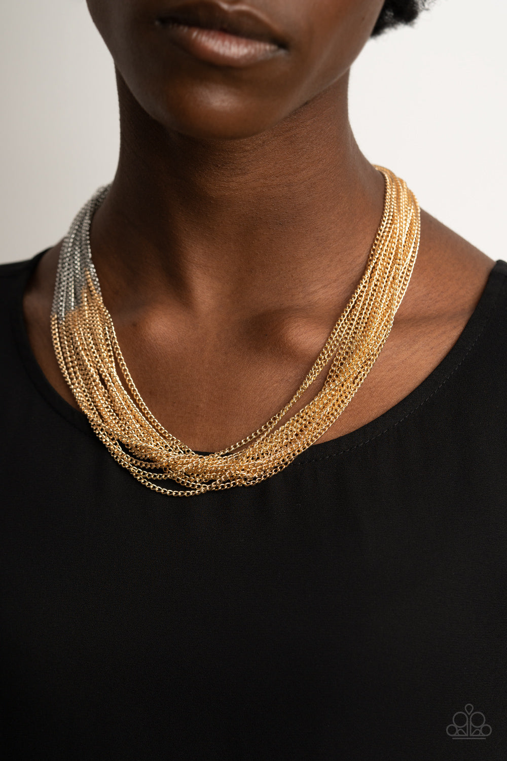 Paparazzi - Metallic Merger - Gold Necklace