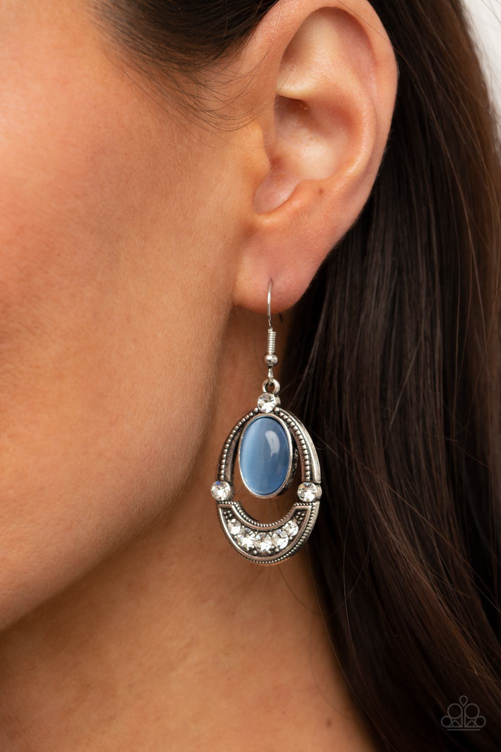 Paparazzi - Serene Shimmer - Blue Earrings