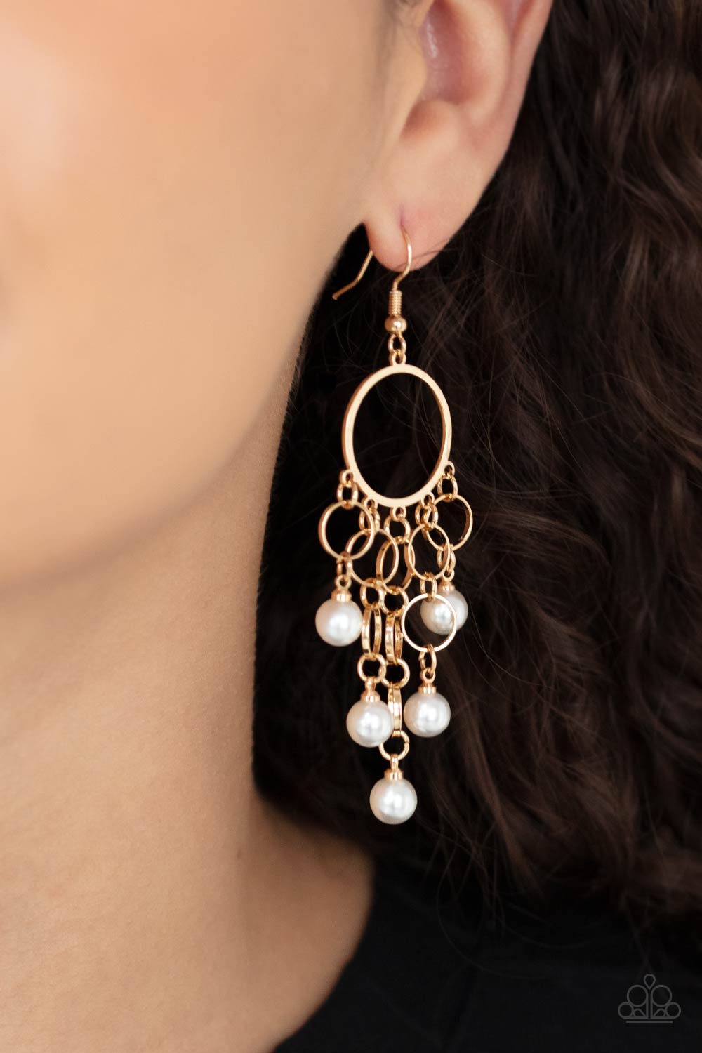 Paparazzi - When Life Gives You Pearls - Gold Earrings