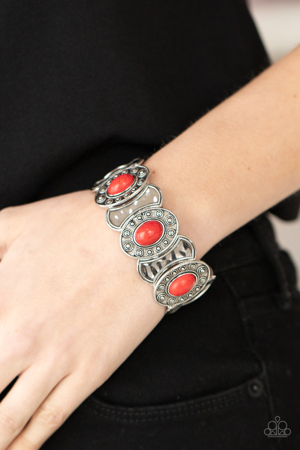 Paparazzi - Desert Relic - Red Bracelet