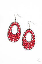 Load image into Gallery viewer, Paparazzi - Beaded Shores - Red Earrings
