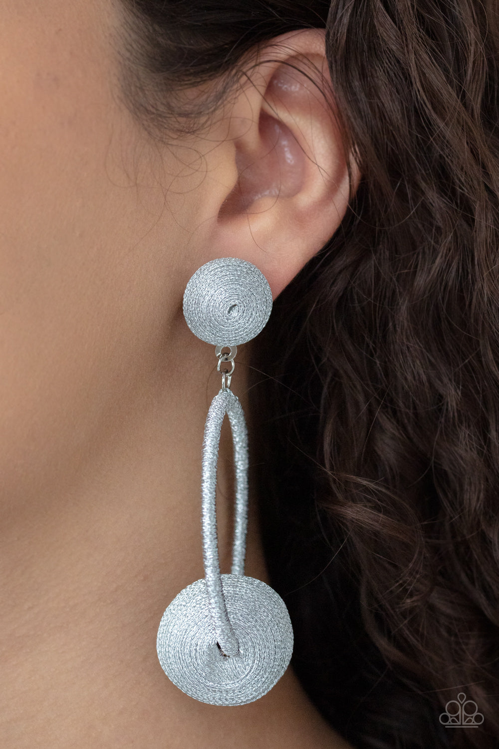 Paparazzi - Social Sphere - Silver Earrings