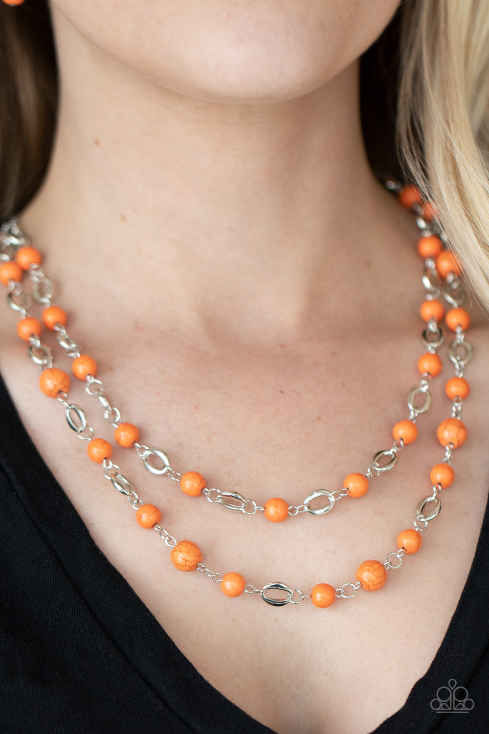 Paparazzi - Essentially Earthy - Orange Necklace