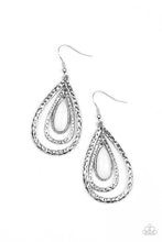 Load image into Gallery viewer, Paparazzi - Teardrop Torrent - White Earrings
