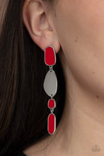 Load image into Gallery viewer, Paparazzi - Deco By Design - Red Earrings
