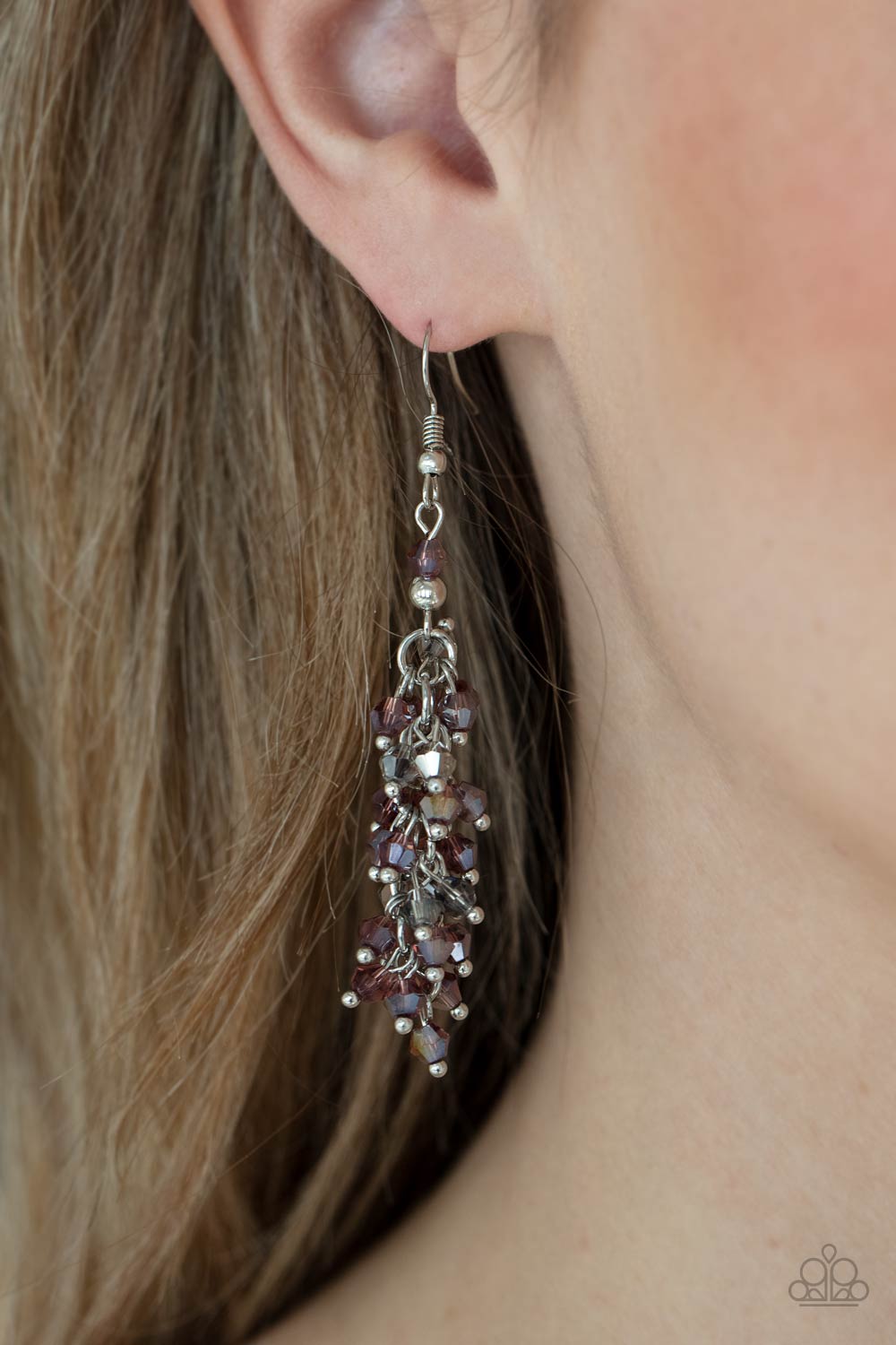 Paparazzi - Celestial Chandeliers - Purple Earrings