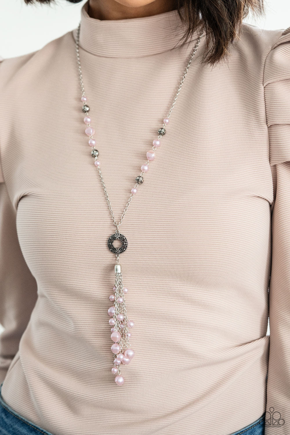 Paparazzi - Tasseled Treasure - Pink Necklace