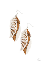 Load image into Gallery viewer, Paparazzi - WINGING Off The Hook - White Earrings
