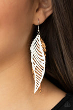 Load image into Gallery viewer, Paparazzi - WINGING Off The Hook - White Earrings
