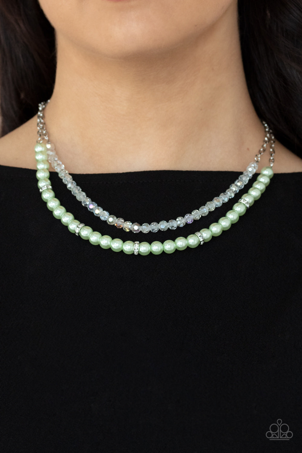 Paparazzi - Parisian Princess - Green Necklace