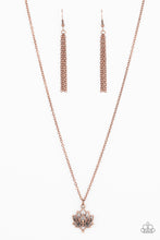 Load image into Gallery viewer, Paparazzi - Lotus Retreat - Copper Necklace
