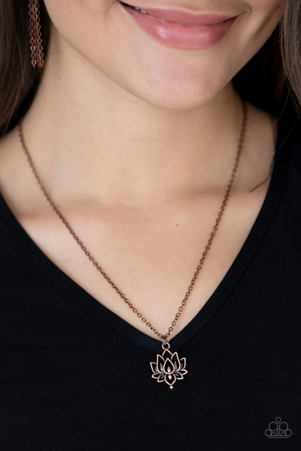 Paparazzi - Lotus Retreat - Copper Necklace