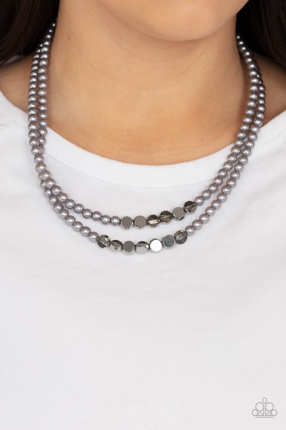 Paparazzi - Poshly Petite - Silver Necklace