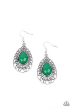 Load image into Gallery viewer, Paparazzi - Dream STAYCATION - Green Earrings
