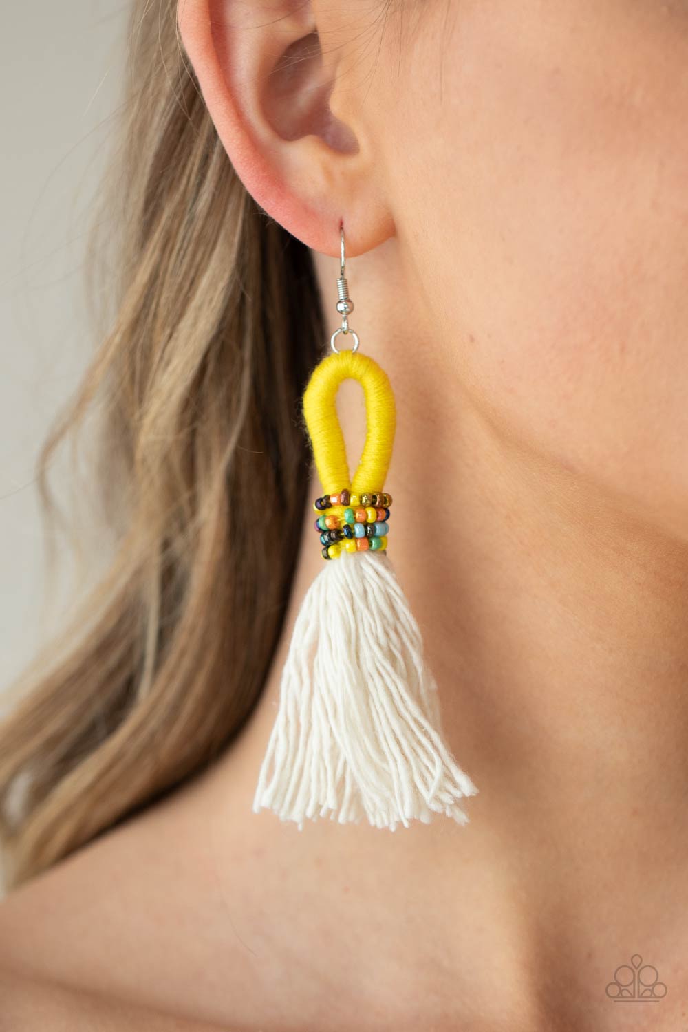 Paparazzi - The Dustup - Yellow Earrings