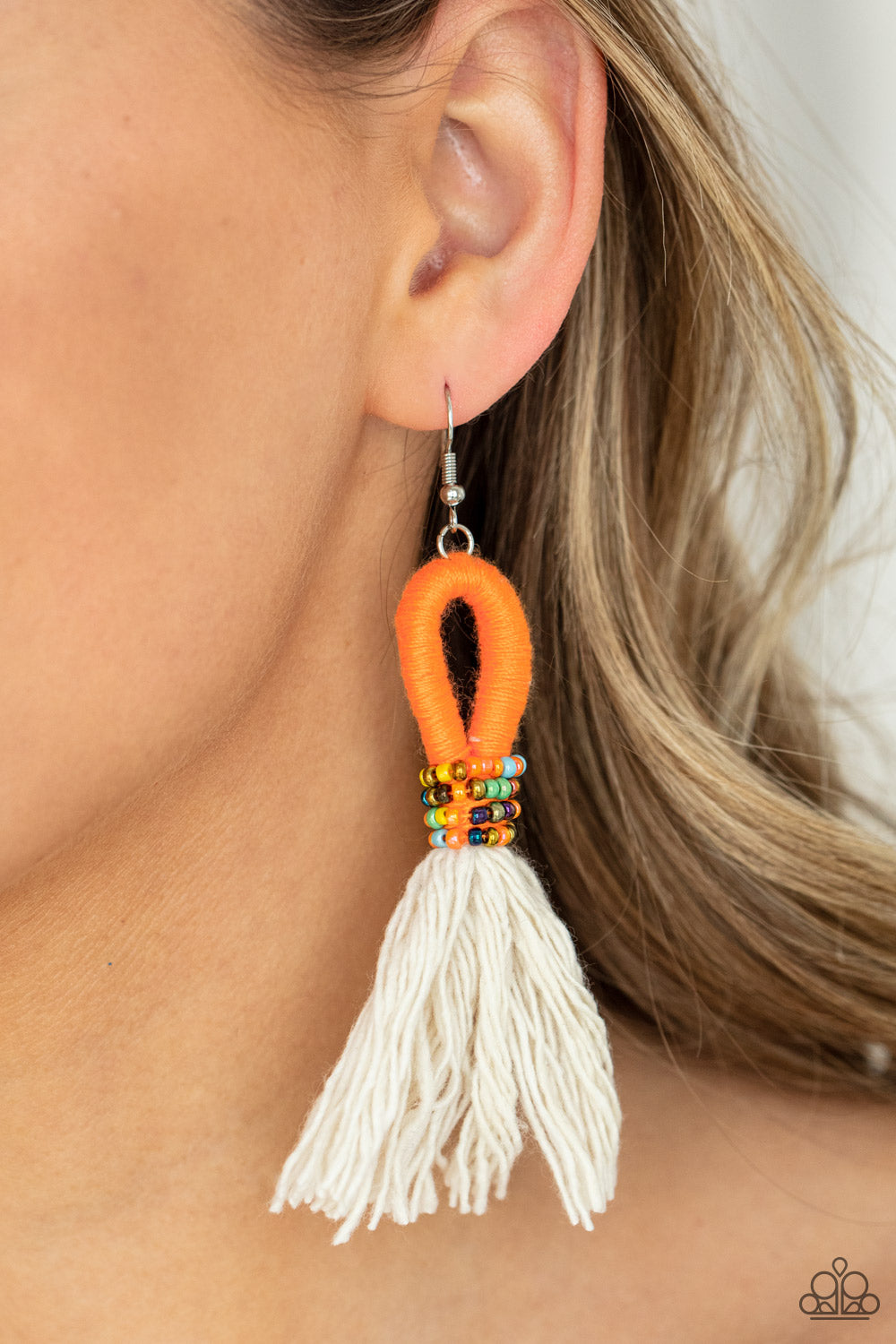 Paparazzi - The Dustup - Orange Earrings