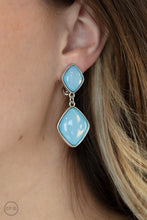 Load image into Gallery viewer, Paparazzi - Double Dipping Diamonds - Blue Earrings
