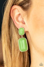 Load image into Gallery viewer, Paparazzi - Meet Me At The Plaza - Green Earrings
