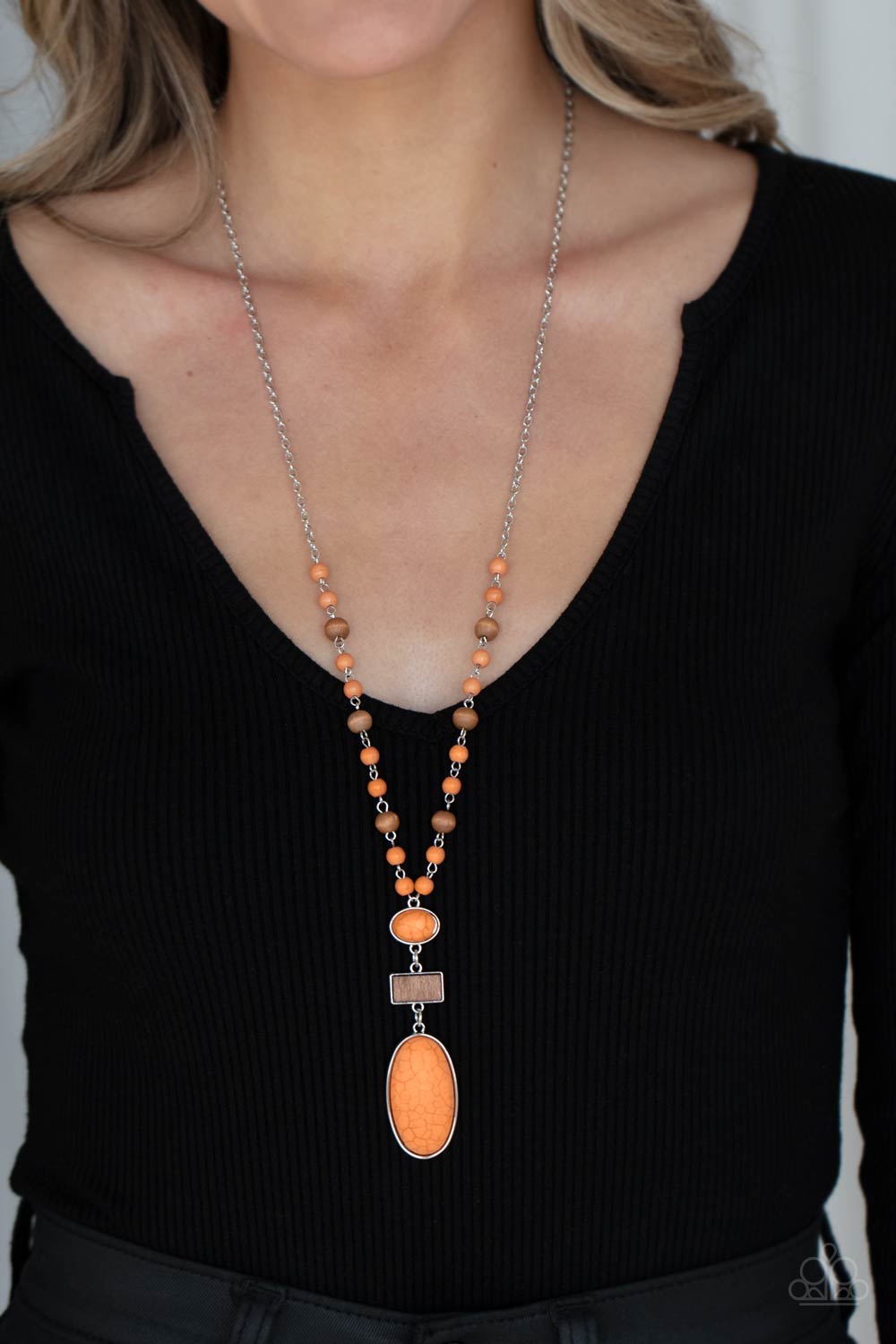 Paparazzi - Naturally Essential - Orange Necklace