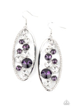 Load image into Gallery viewer, Paparazzi - Rock Candy Bubbly - Purple Earrings
