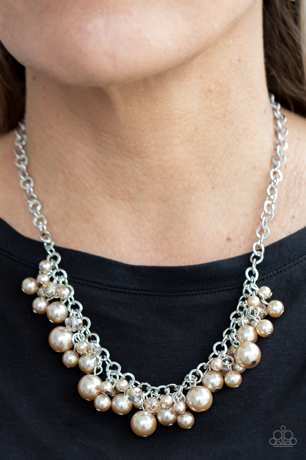 Paparazzi - Positively PEARL-escent - Brown Necklace