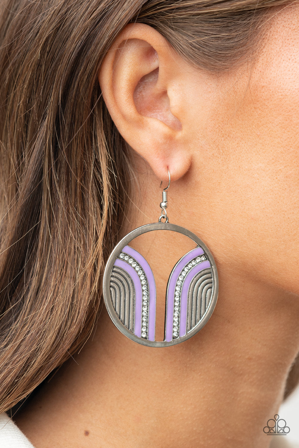 Paparazzi - Delightfully Deco - Purple Earrings