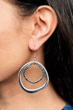 Load image into Gallery viewer, Paparazzi - Spinning With Sass - Silver Earrings
