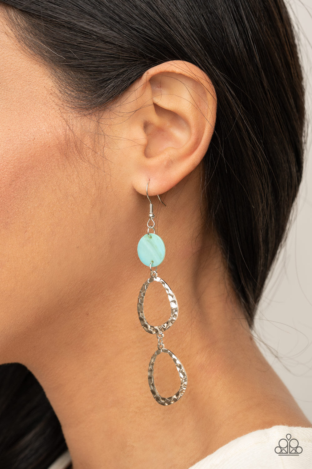 Paparazzi - Surfside Shimmer - Blue Earrings