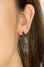 Load image into Gallery viewer, Paparazzi - Industrial Illusion - Black Earring
